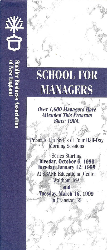School for Managers 1998-1999 version 2