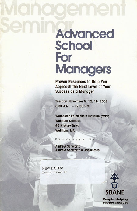 Advanced School for Managers 2001